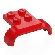Wheel Arch, Mudguard 3 x 4 with 2 x 2 Plate, Red
