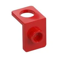 Minifig Neckwear Bracket [One Stud] - Reinforced, Red