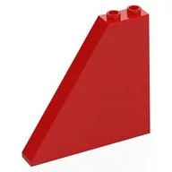 Brick Sloped 55° 1 x 6 x 5 with Bottom Stud Holders, Red