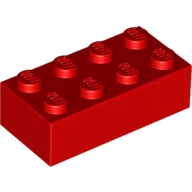 Brick 2 x 4, Red