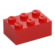 Brick 2 x 3, Red