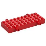 Vehicle Base, Brick Special 4 x 10 with 4 Pins, Red