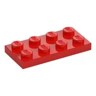 Plate 2 x 4, Red