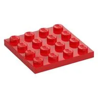 Plate 4 x 4, Red