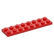 Plate 2 x 8, Red
