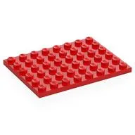 Plate 6 x 8, Red