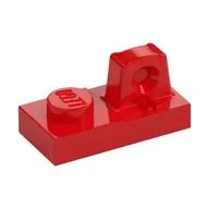 Hinge Plate 1 x 2 Locking with 1 Finger On Top, Red