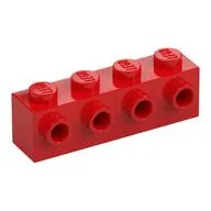 Brick Special 1 x 4 with 4 Studs on One Side, Red