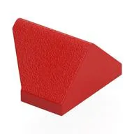 Brick Sloped 45° 2 x 1 Double / Inverted with Bottom Stud Holder, Red
