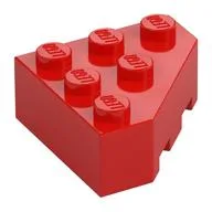 Brick Wedged 3 x 3 Cut Corner, Red