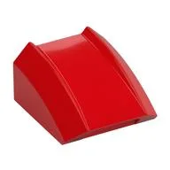 Brick Curved 2 x 2 with Lip, No Studs, Red