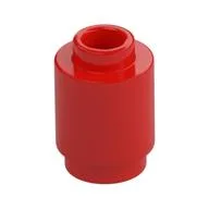 Brick Round 1 x 1 Open Stud, Red