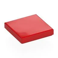 Tile 2 x 2 with Groove, Red