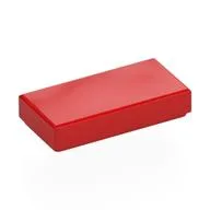 Tile 1 x 2 with Groove, Red