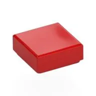 Tile 1 x 1 with Groove, Red
