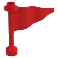 Duplo Flag Wavy 3 x 4 with Post, Red
