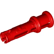 Technic Pin Long with Friction Ridges Lengthwise and Stop Bush [3 Lateral Holes, Big Pin Hole], Red