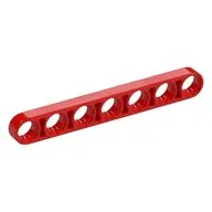 Technic Beam 1 x 7 Thin, Red