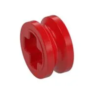 Technic Bush 1/2 Smooth with Axle Hole Semi-Reduced, Red