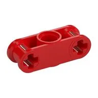 Technic Axle and Pin Connector Perpendicular 3L with Centre Pin Hole, Red