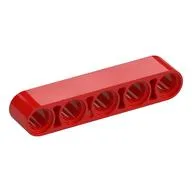 Technic Beam 1 x 5 Thick, Red