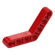Technic Beam 1 x 7 Bent (4 - 4) Thick, Red