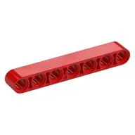 Technic Beam 1 x 7 Thick, Red