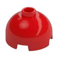 Brick Round 2 x 2 Dome Top, Vented Stud, Red