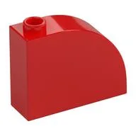 Brick Curved 1 x 3 x 2, Red