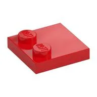 Plate Special 2 x 2 with Only 2 studs, Red