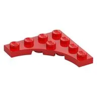 Plate Special 4 x 4 with 3 x 3 Quarter Round Cutout, Red