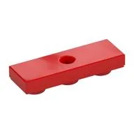 Tile Special 1 x 3 Inverted with Center Hole, Red