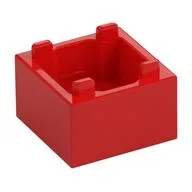 Container Box 2 x 2 x 1 [Plain], Red