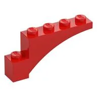 Brick Arch 1 x 5 x 2, Red
