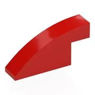Brick Curved 1 x 4 x 1 2/3 No Studs, Red