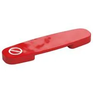Duplo Train Action Plate with White Stripe in Circle Print, Stop Action, Red