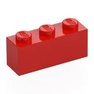 Brick 1 x 3, Red