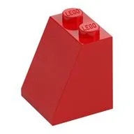 Brick Sloped 65° 2 x 2 x 2 with Bottom Tube, Red