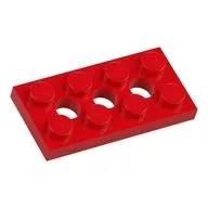 Technic Plate 2 x 4 [3 Holes], Red