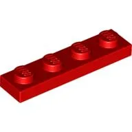 Plate 1 x 4, Red