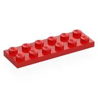 Plate 2 x 6, Red