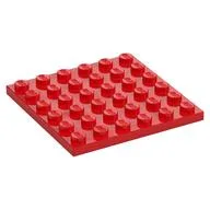 Plate 6 x 6, Red