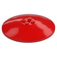 Dish 8 x 8 Inverted [Radar], Solid Studs, Rounded Anti-stud Underside, Red