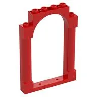Panel 1 x 6 x 7 with 2 Columns and Arch, Red