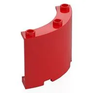 Panel 4 x 4 x 3 Quarter Cylinder, Red