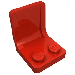 Seat / Chair 2 x 2 with Center Sprue Mark, Red