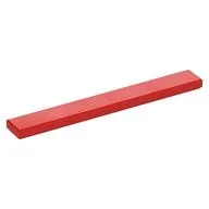 Tile 1 x 8 with Groove, Red