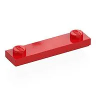 Plate Special 1 x 4 with 2 Studs with Groove [New Underside], Red
