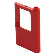 Door 1 x 4 x 5 Train Right - Thick Support Bottom, Red