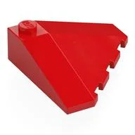 Brick Wedged, Sloped 18° 4 x 4 Corner, Red